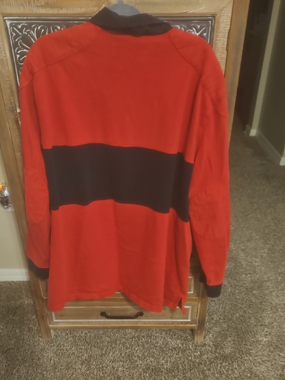 Polo by Ralph Lauren Red and Black Rugby Shirt - Picture 6 of 7